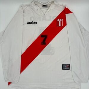 Peru 2004/2005/2006 ORIGINAL Walon Solano #7 Rare Long Sleeve Soccer Jersey L